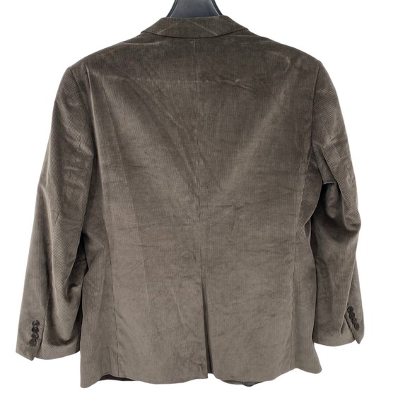 Saddlebred Blazer Sport Coat 44R Men's Gray Corduroy Two Button Classic Cotton - Picture 4 of 7